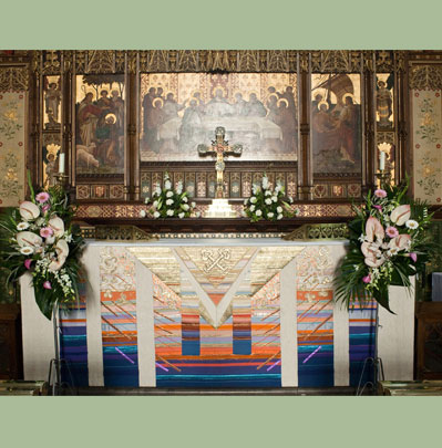 Wedding Floristry, Wedding Pedestals Bolton Parish Church